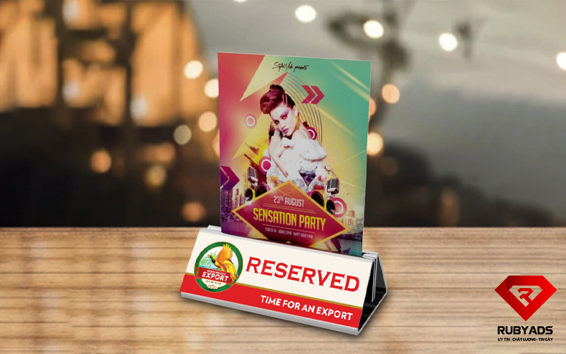 in standee mini để bàn tại rubyads