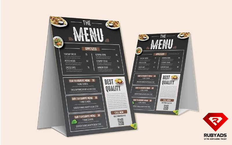 in standee mini để bàn tại rubyads