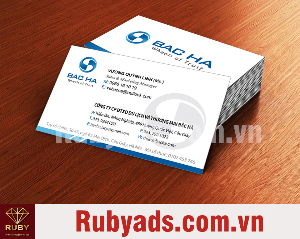 Bảng giá in danh thiếp