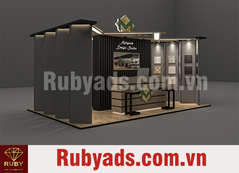 Kệ booth bán hàng thụ động