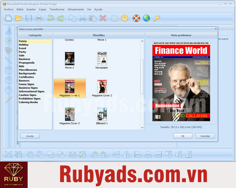 phần mềm làm pano quảng cáo đẹp Postergenius