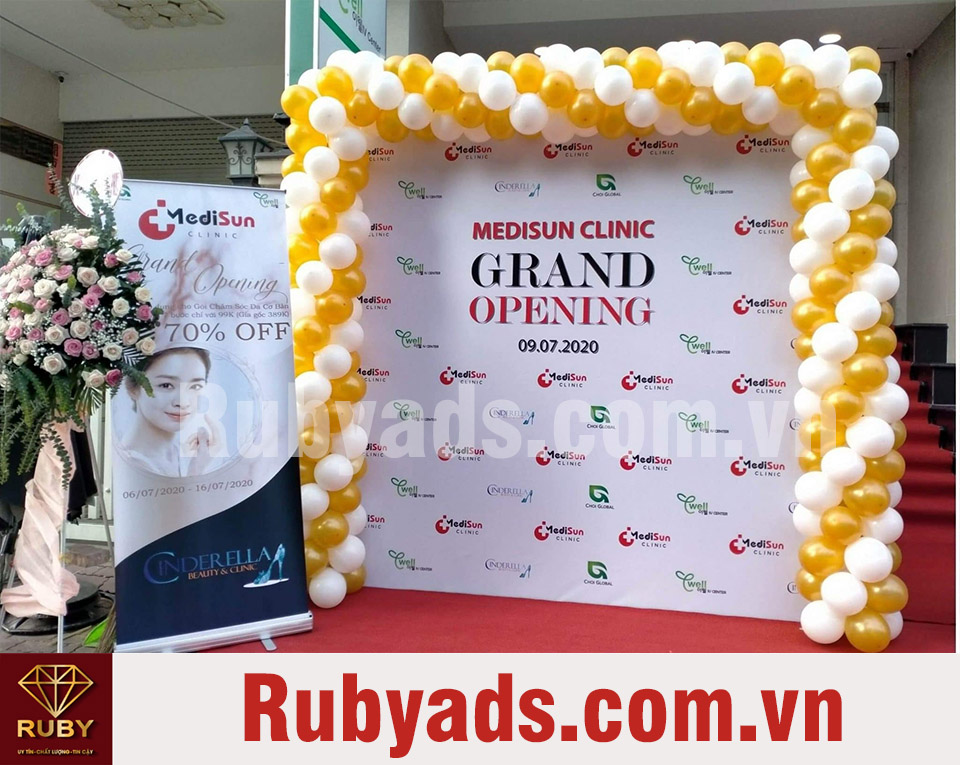 Mẫu Backdrop dùng cho sự kiện khai trương