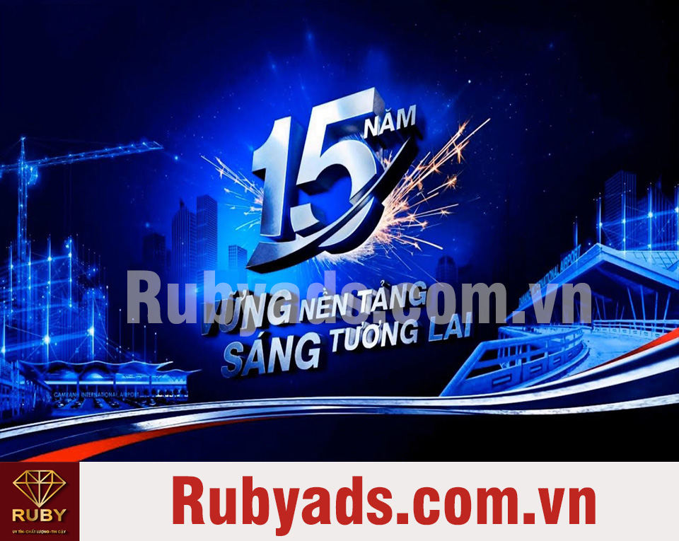 Mẫu Backdrop dùng trong sự kiện thành lập, kỷ niệm thành lập công ty