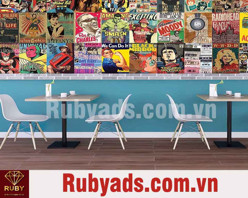 in poster dán tường