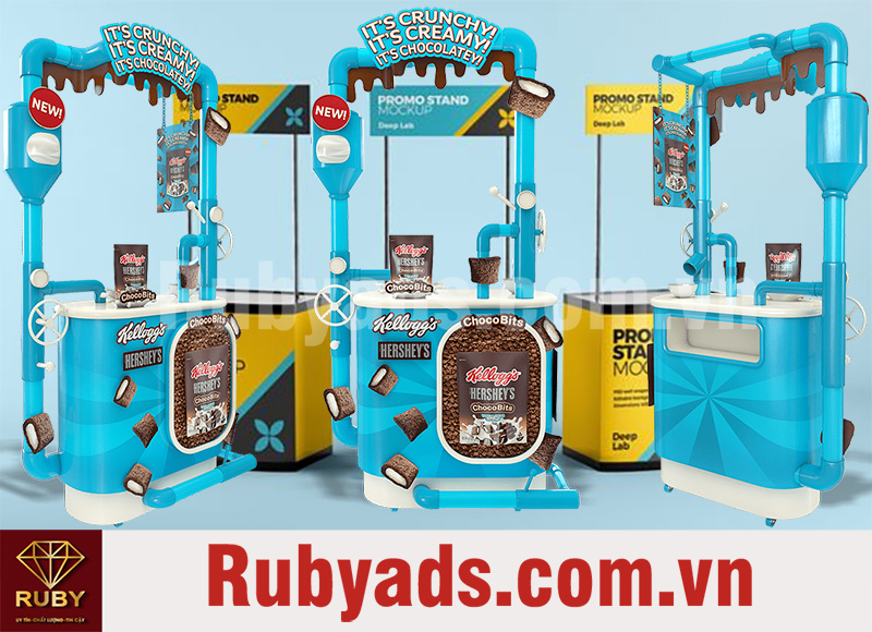 Thiết kế booth sampling đẹp