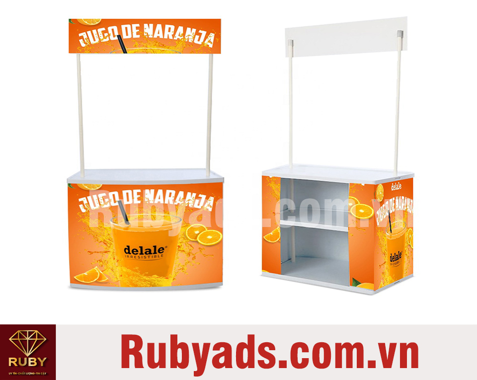 Booth sampling bán hàng bằng nhựa