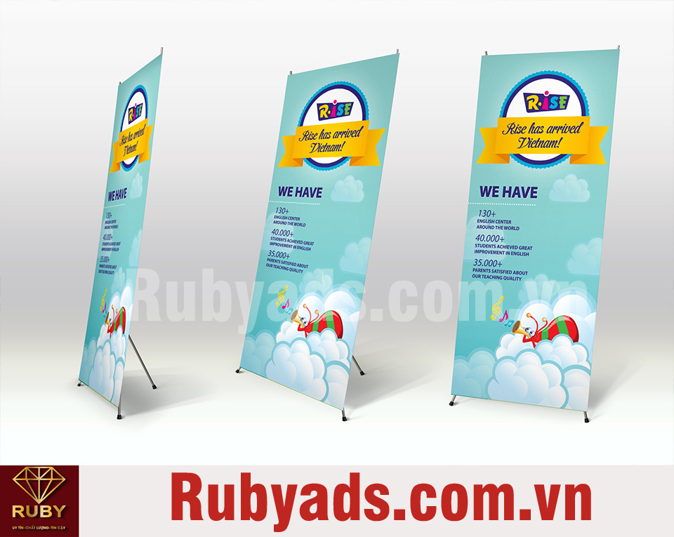 Rubyads cung cấp dịch vụ in ấn standee chất lượng