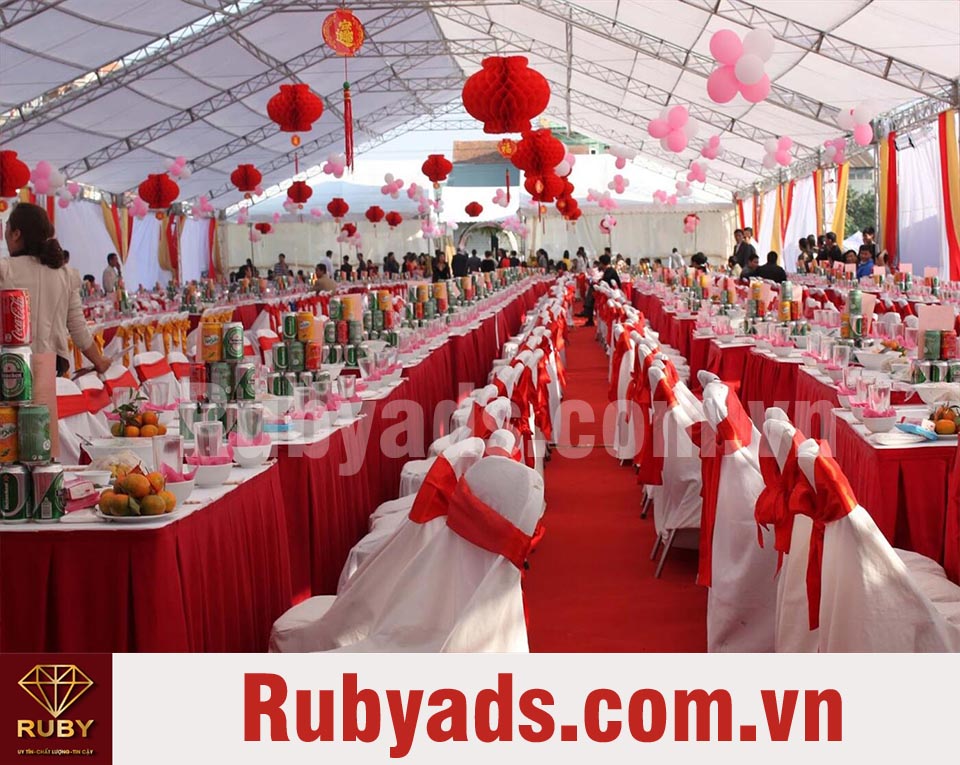 bảng giá cho thuê rạp cưới