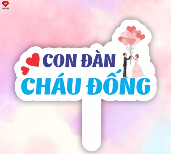 bảng hashtag cầm tay đám cưới