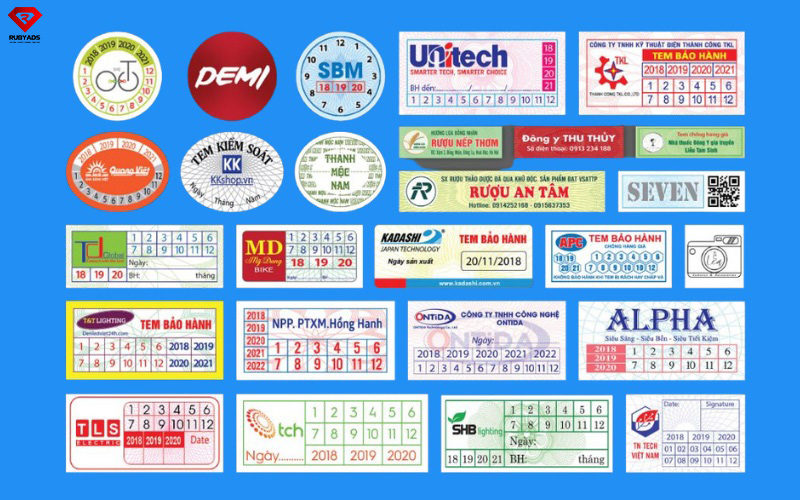 Đặc điểm dịch vụ in tem nhãn lấy liền quận 7 tại Rubyads