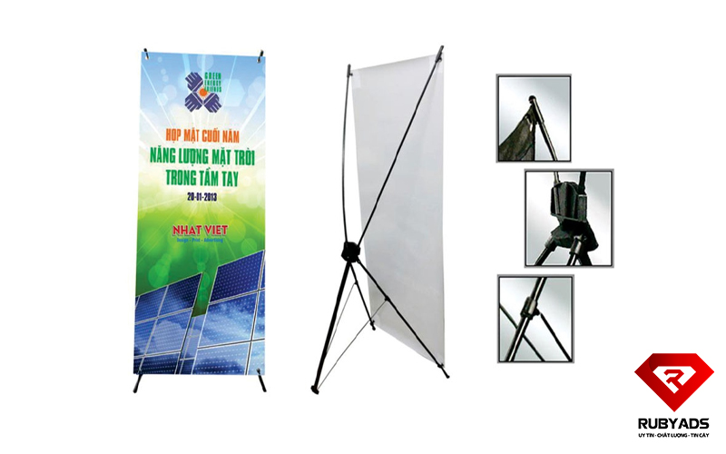 kích thước standee chữ X