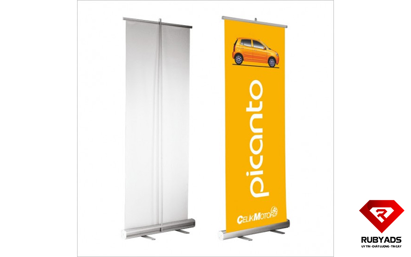kích thước standee cuốn