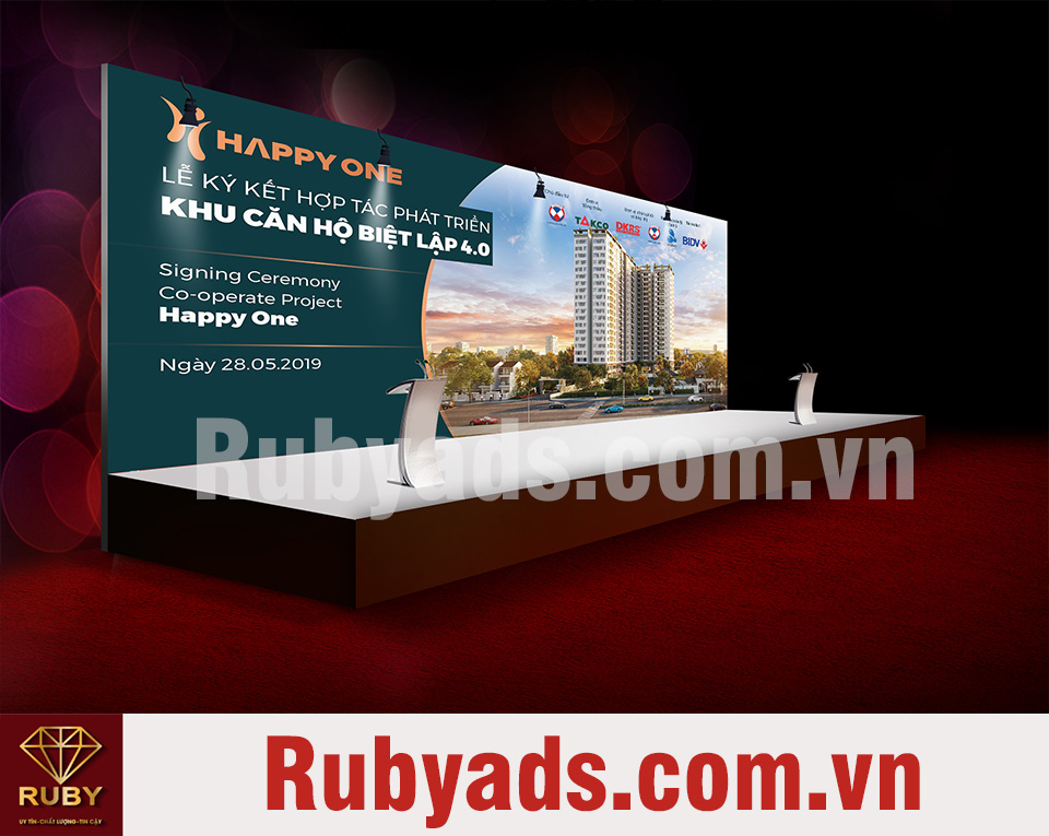 dịch vụ thiết kế Backdrop sự kiện sân khấu