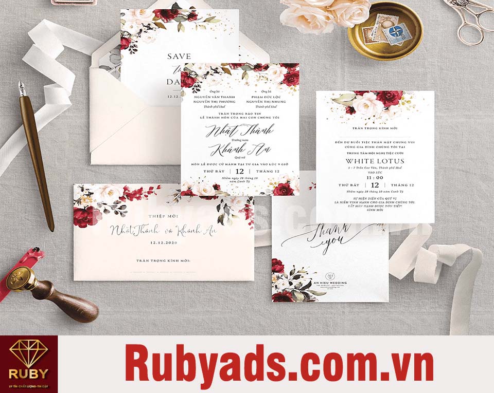 mẫu thiệp cưới đẹp 2022