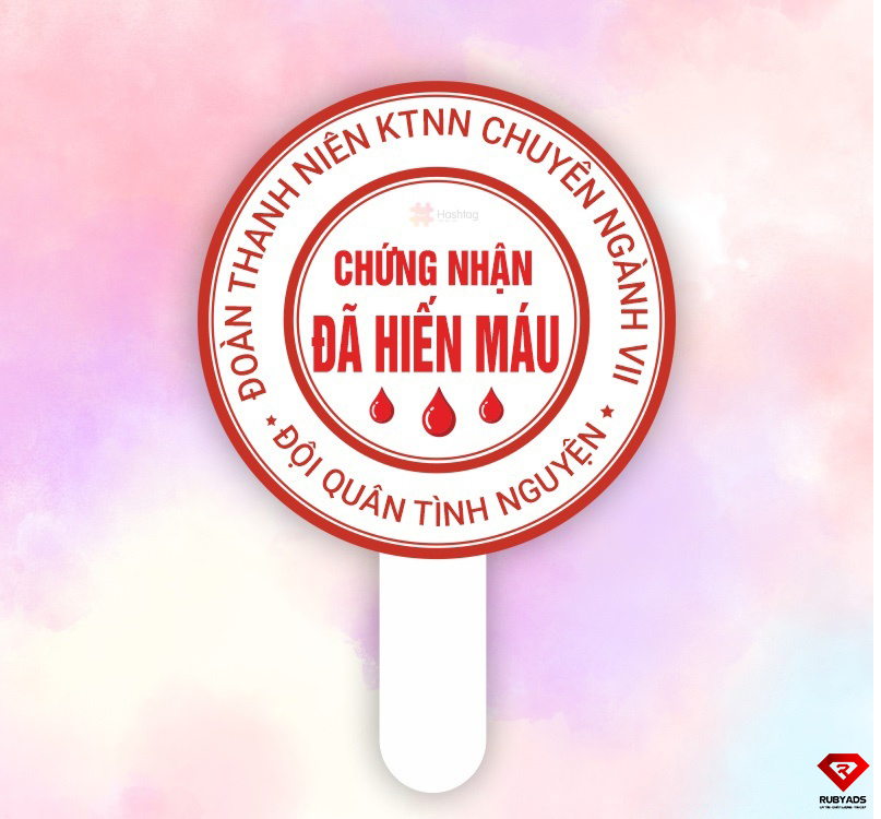 hashtag cầm tay hiến máu