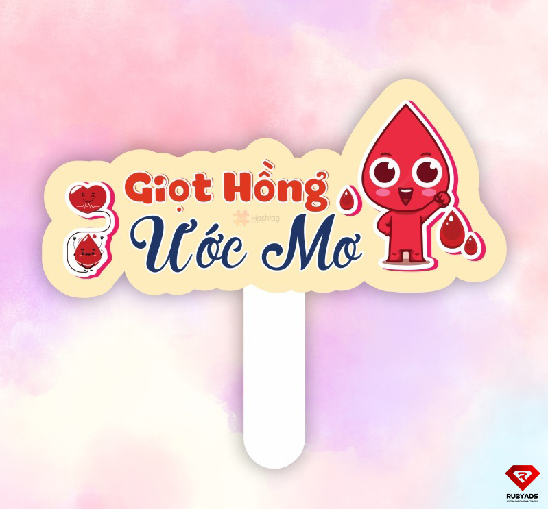 mẫu hashtag cầm tay hiến máu