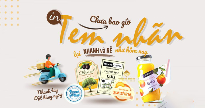 Dịch vụ in tem nhãn lấy liền quận 3 chuyên nghiệp - Rubyads
