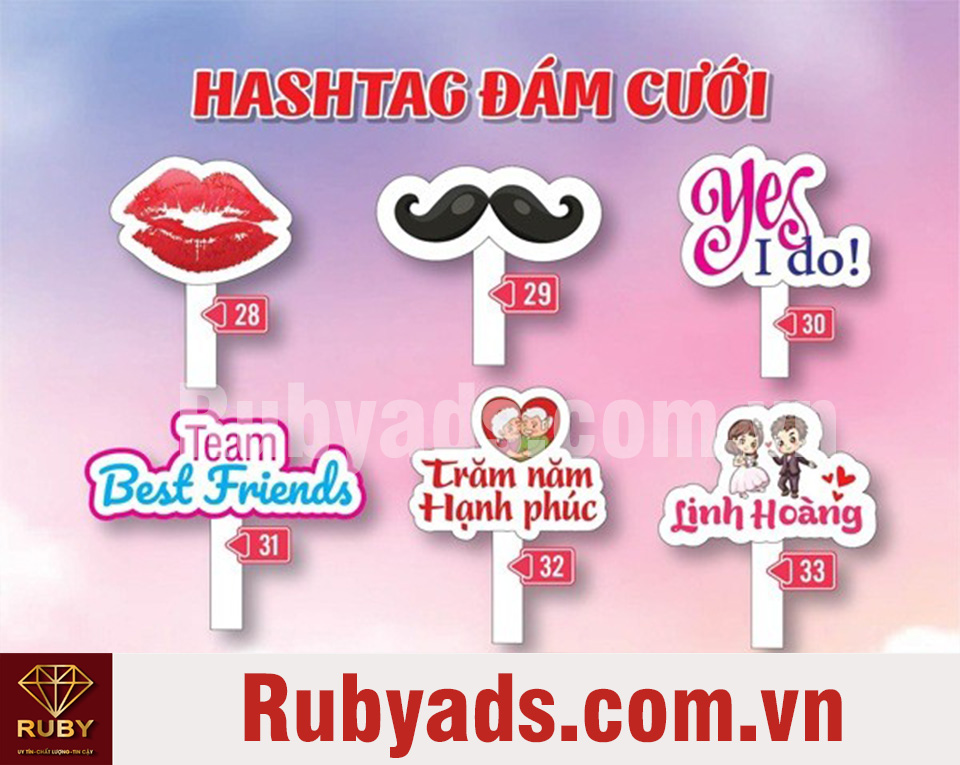 Dịch vụ in hashtag cầm tay tại Quận Tân Phú