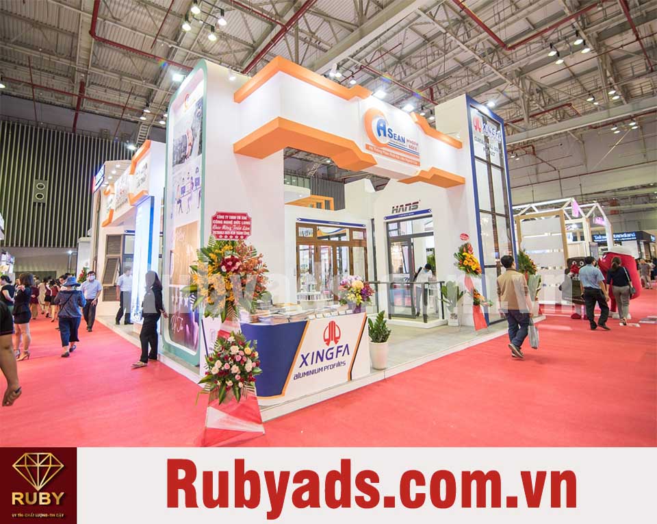 thi công gian hàng tự dựng của Rubyads