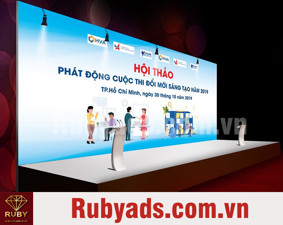Thi công phông nền sân khấu tại HCM giá rẻ